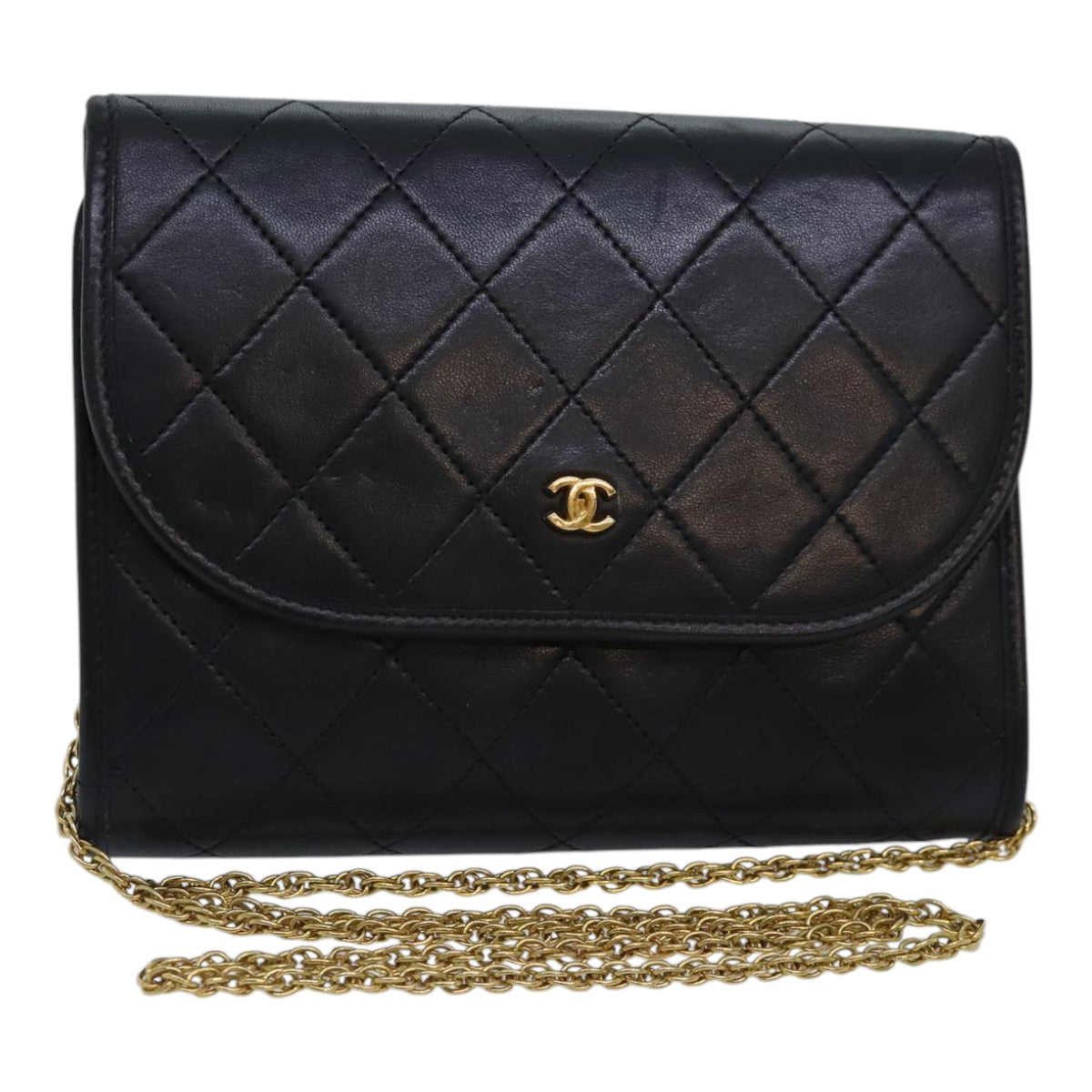 Chanel Matelassé Black Leather Shoulder Bag