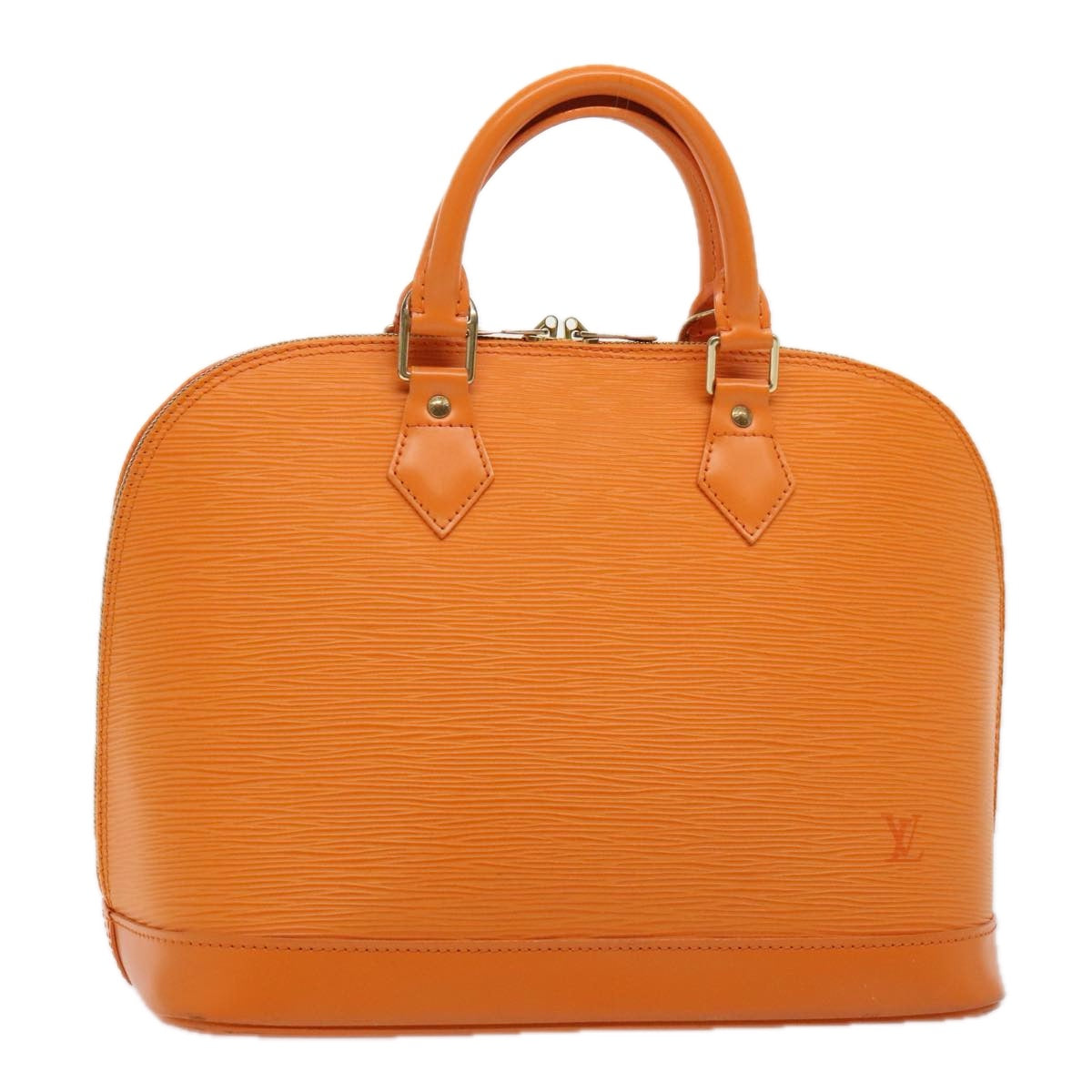 Louis Vuitton Alma Orange Leather Hand Bag