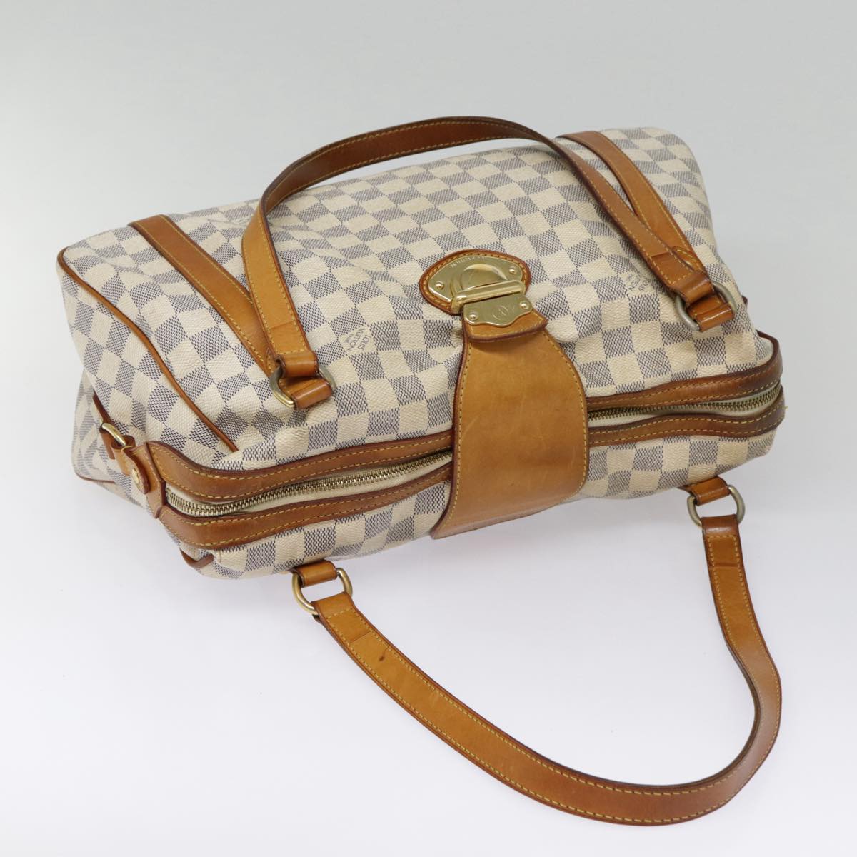 Louis Vuitton Stresa White Canvas Shoulder Bag