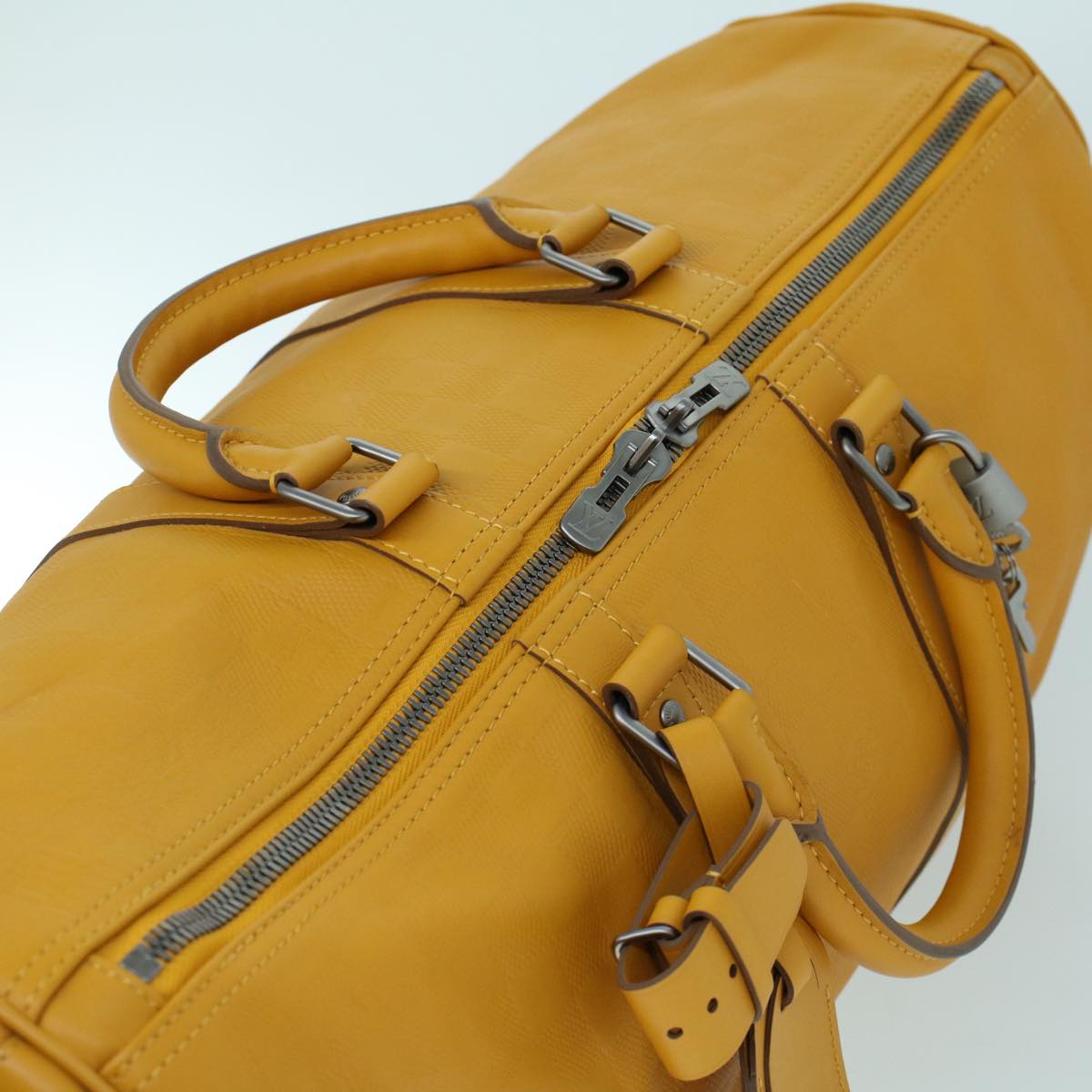 Louis Vuitton Keepall Camel Leather Travel Bag