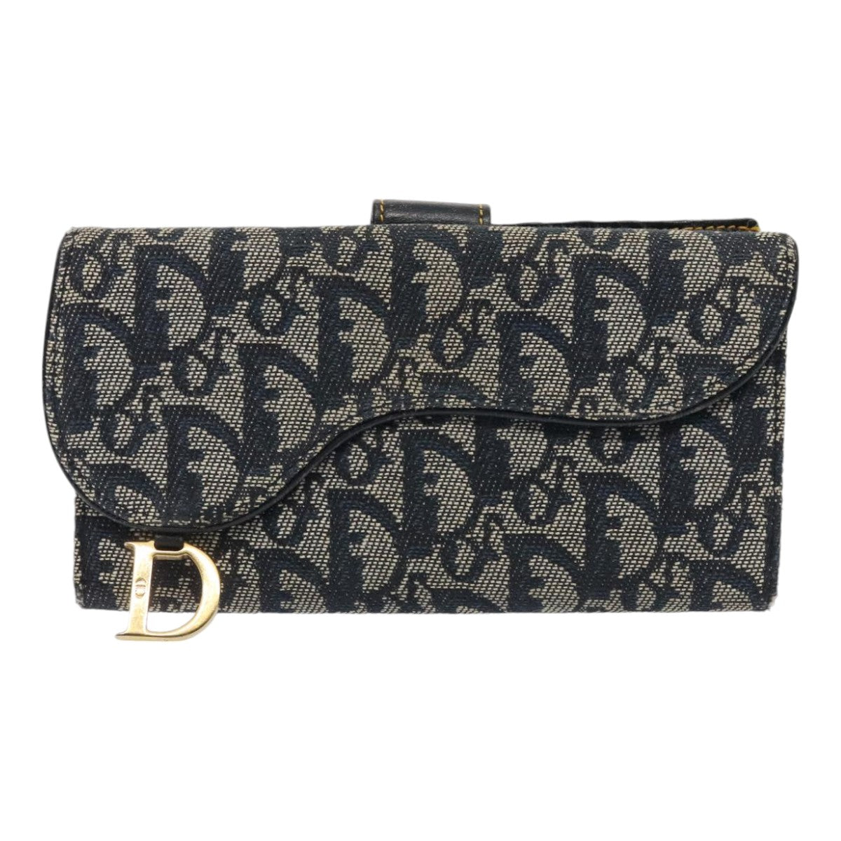 Dior Saddle Navy Canvas Wallet Accessories