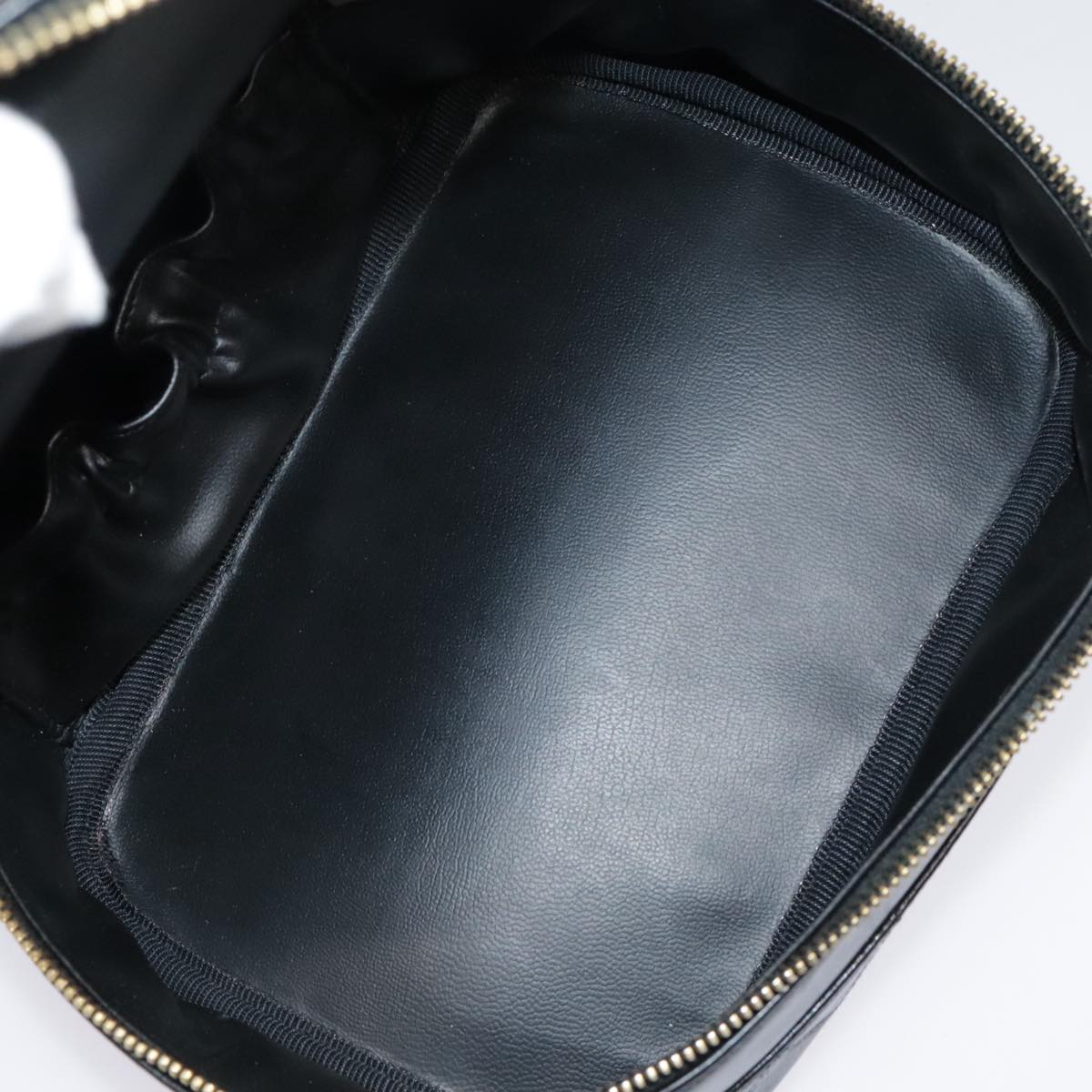 Chanel Vanity Black Leather Clutch Bag