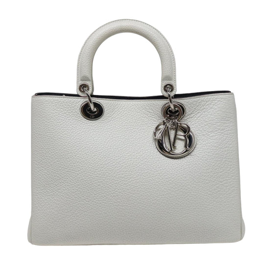 Dior Diorissimo White Leather Hand Bag