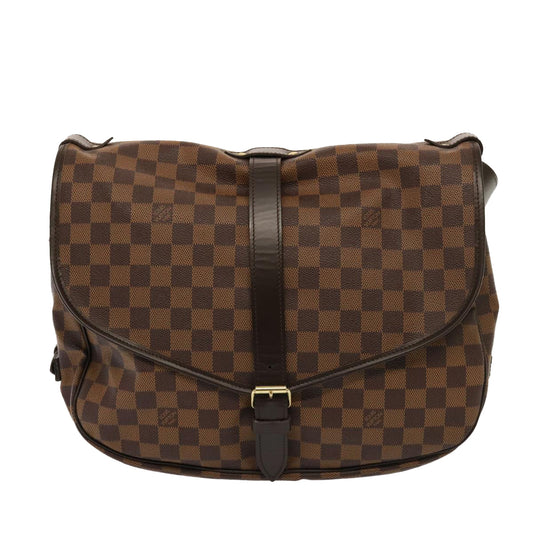 Louis Vuitton Saumur 35 Brown Canvas Shoulder Bag