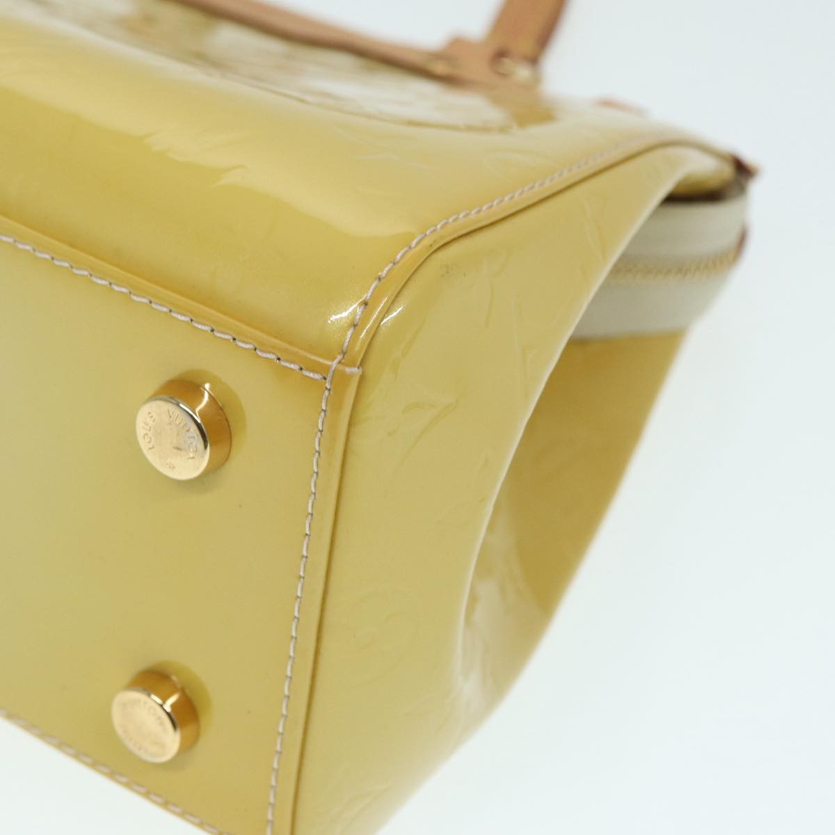 Louis Vuitton Brea Yellow Patent Leather Hand Bag