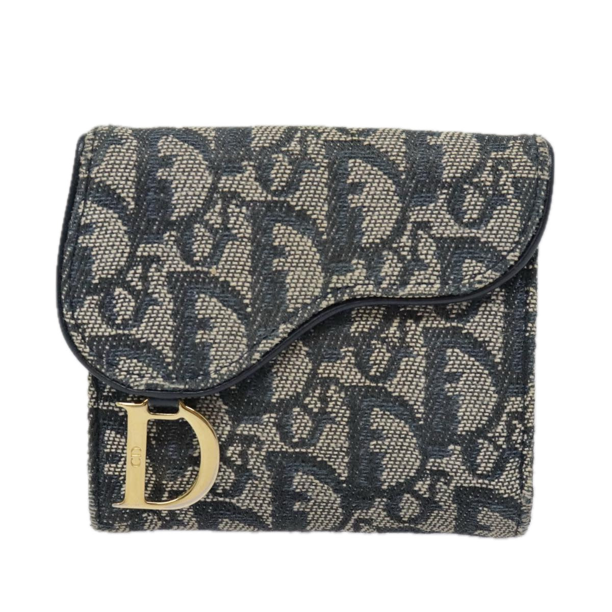 Dior Saddle Navy Canvas Wallet Accessories