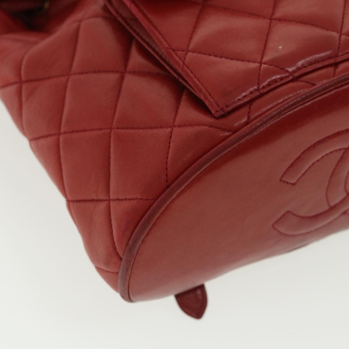 Chanel Duma Red Leather Backpack Bag