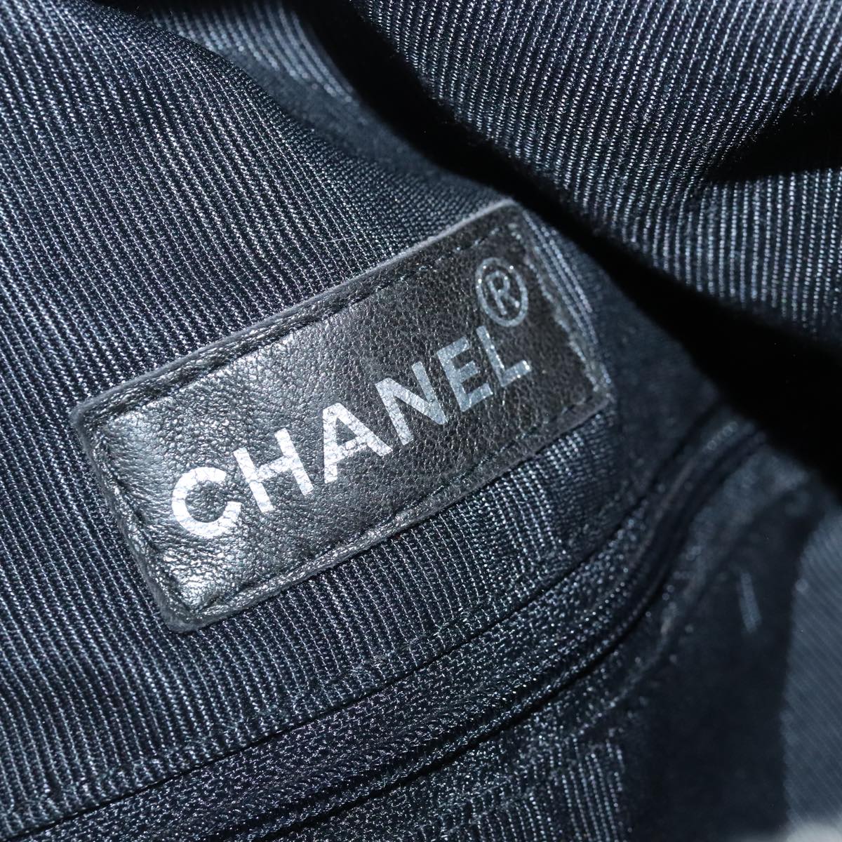 Chanel Black Canvas Hand Bag