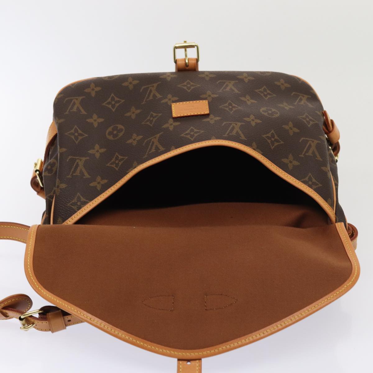 Louis Vuitton Saumur Brown Canvas Shoulder Bag