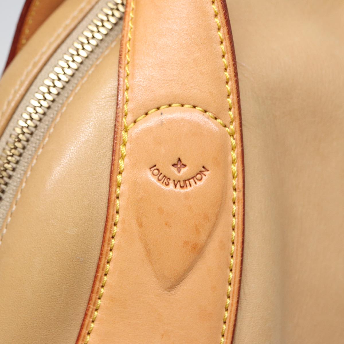 Louis Vuitton Normandy Beige Leather Hand Bag