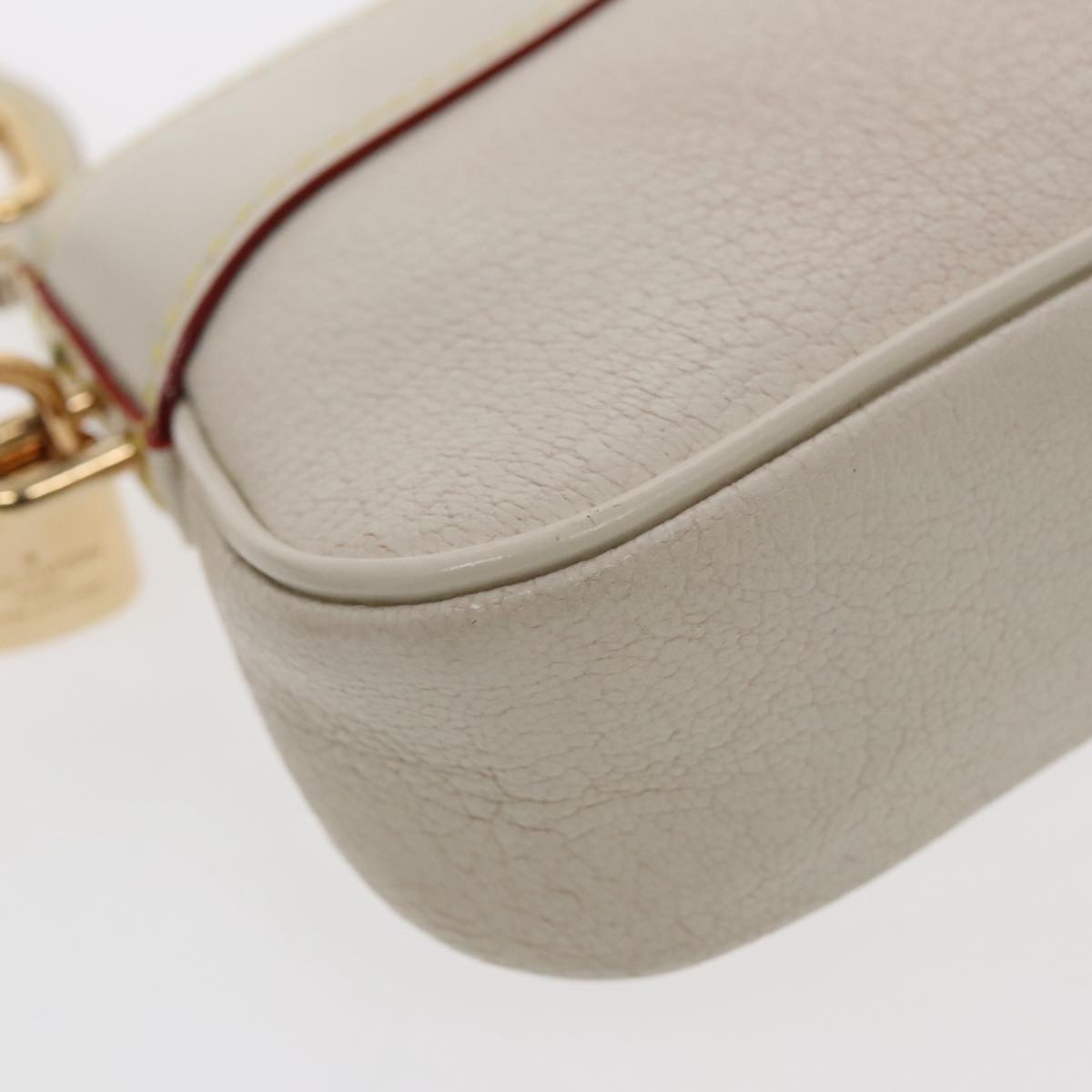 Louis Vuitton Lockit Beige Leather Clutch Bag