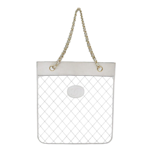 Chanel Matelassé White Leather Shoulder Bag