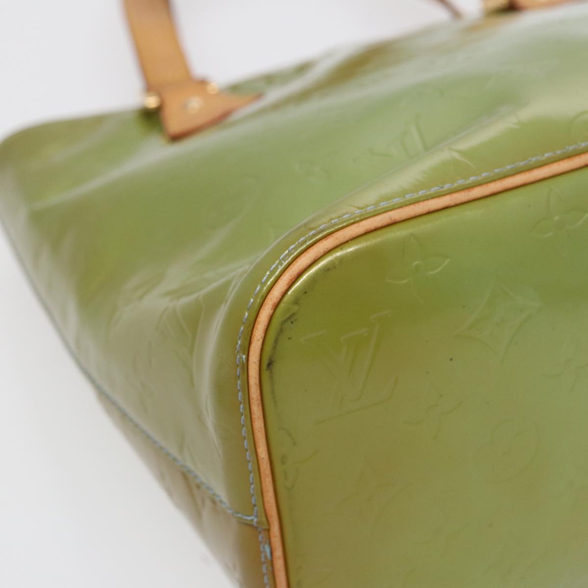 Louis Vuitton Houston Green Patent Leather Shoulder Bag