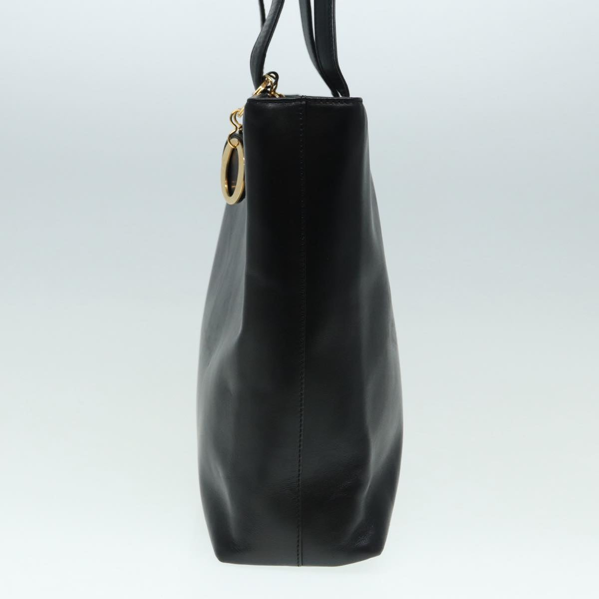 Dior Black Leather Tote Bag