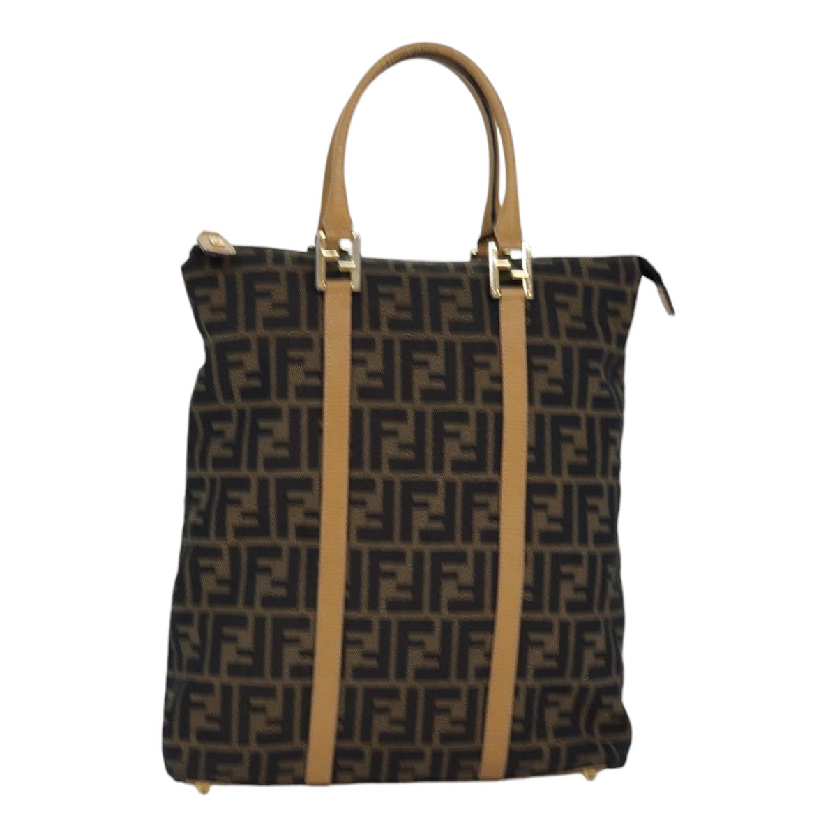 Fendi Zucca Brown Canvas Hand Bag