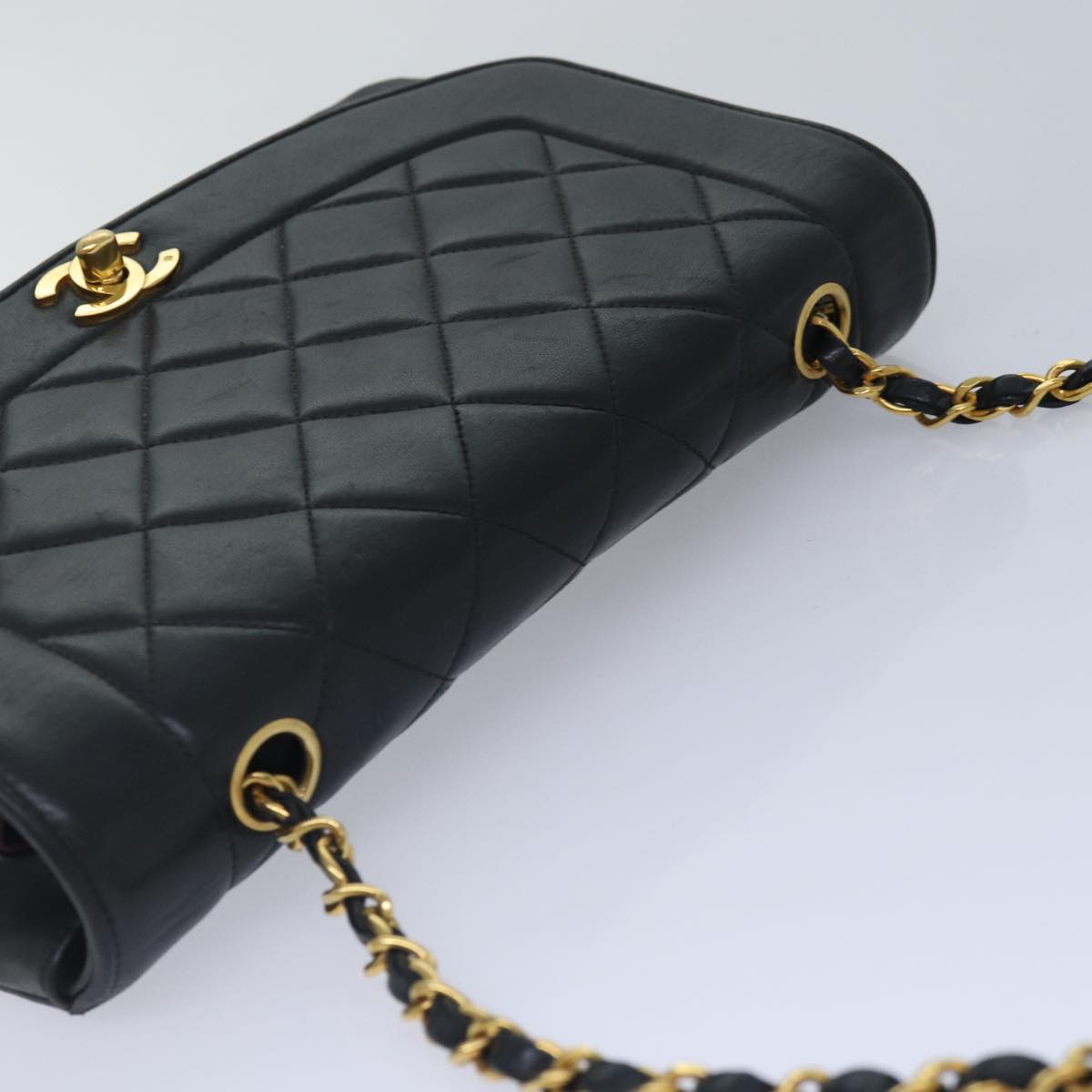 Chanel Diana Black Leather Shoulder Bag