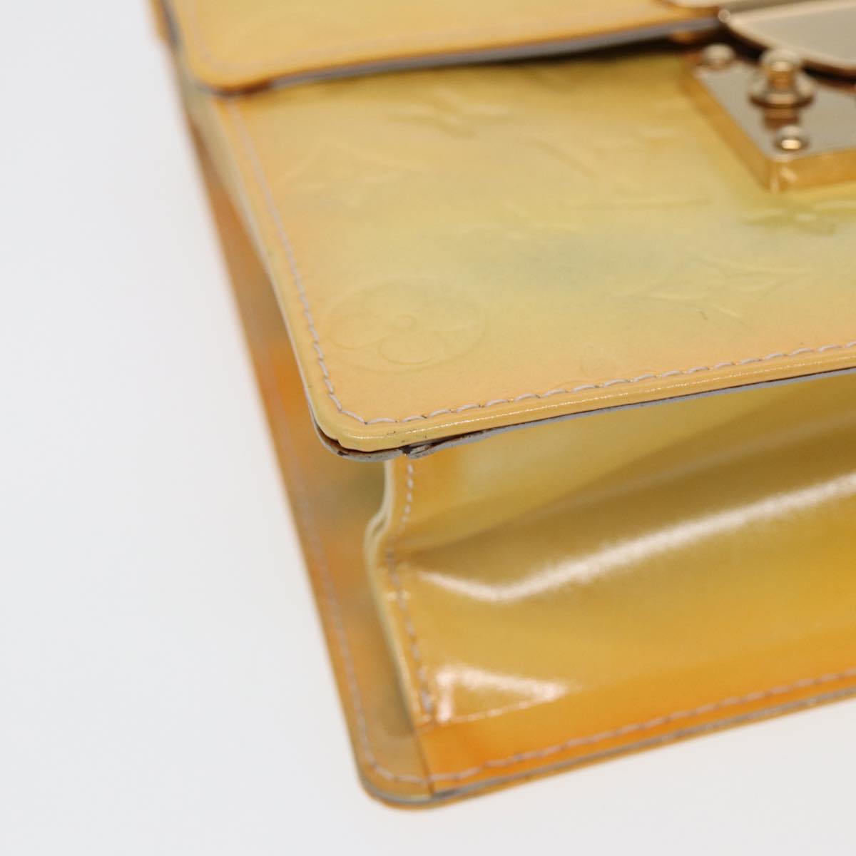 Louis Vuitton Spring Street Yellow Patent Leather Hand Bag