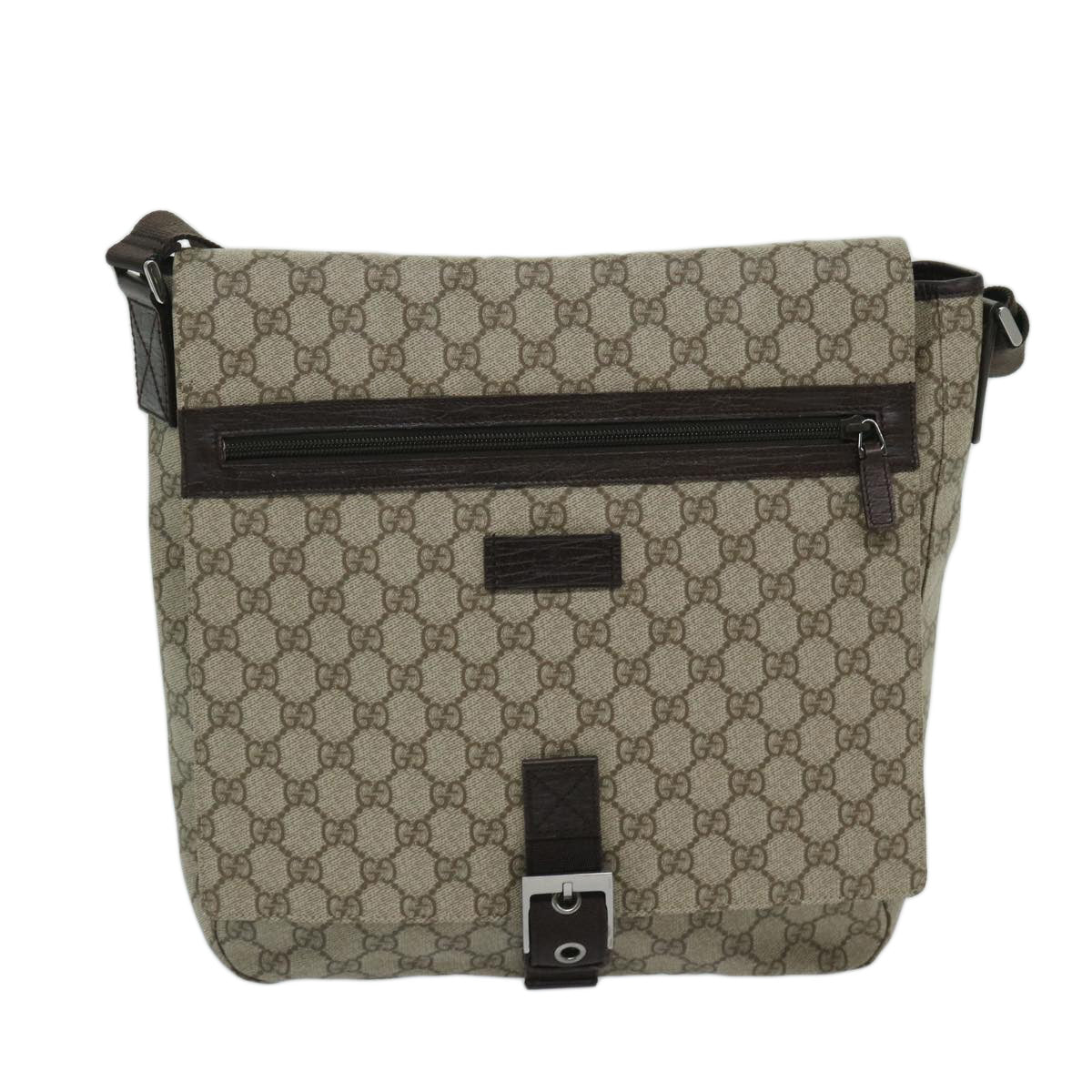 Gucci GG Supreme Beige Canvas Shoulder Bag