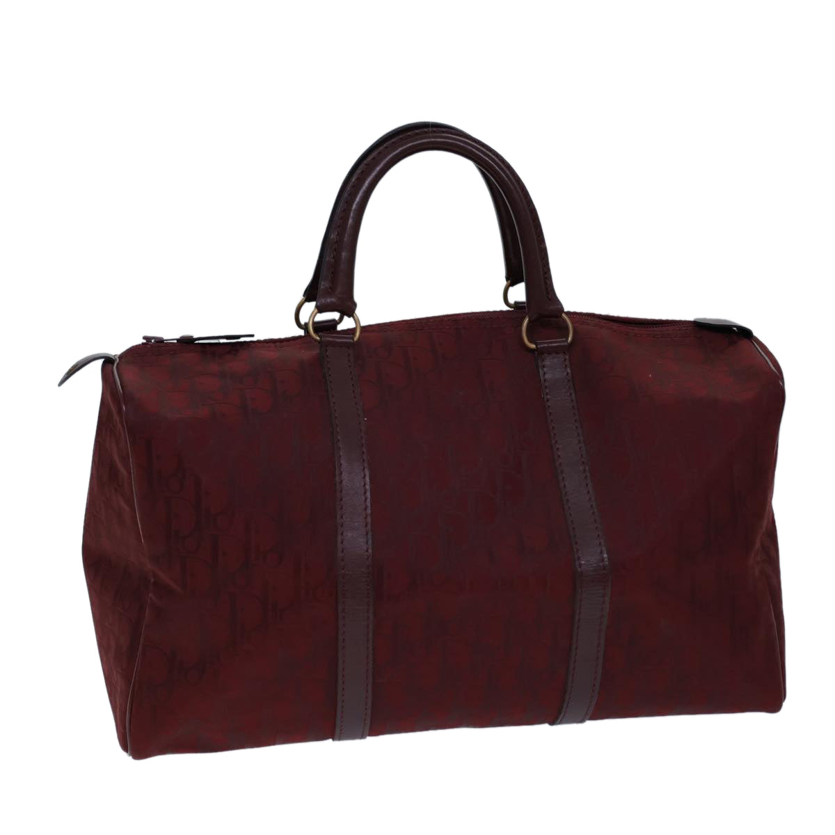 Dior Trotter Burgundy Canvas Travel Bag