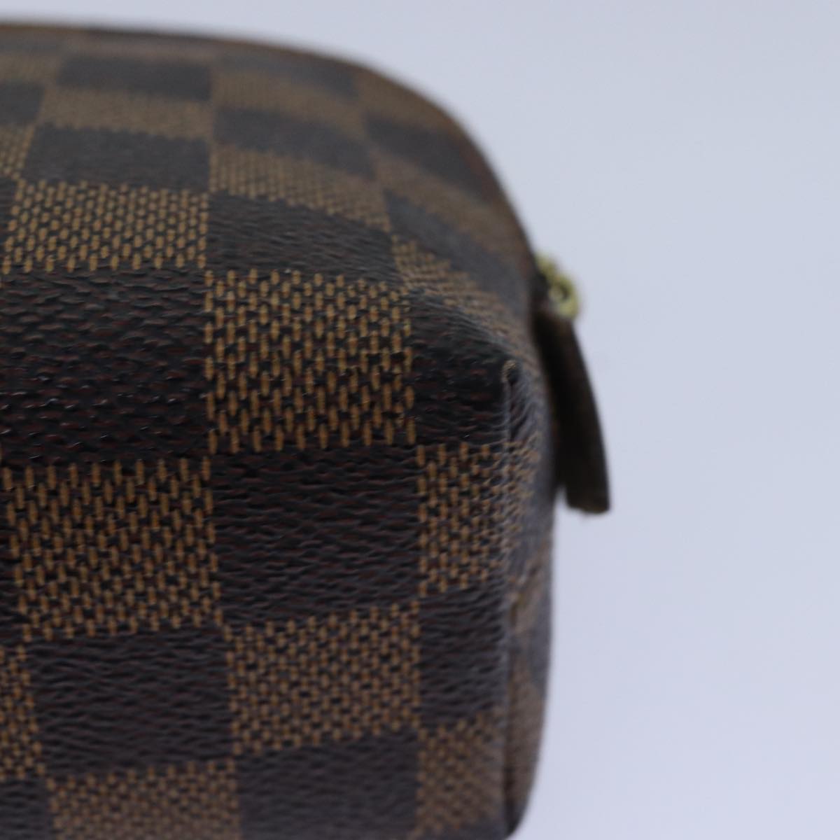 Louis Vuitton Cosmetic Pouch Brown Canvas Wallet Accessories