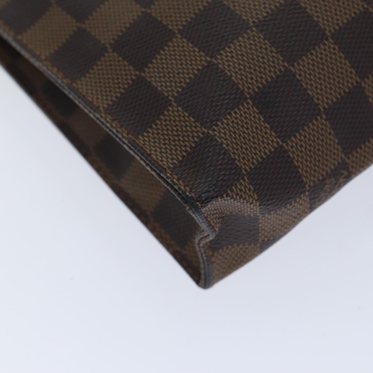 Louis Vuitton Poche Toilette Brown Canvas Clutch Bag