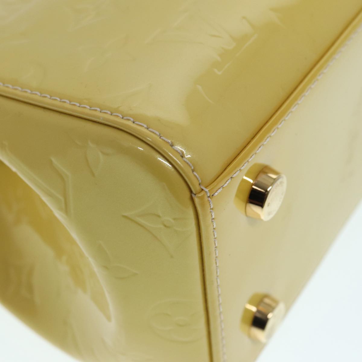 Louis Vuitton Brea Yellow Patent Leather Hand Bag