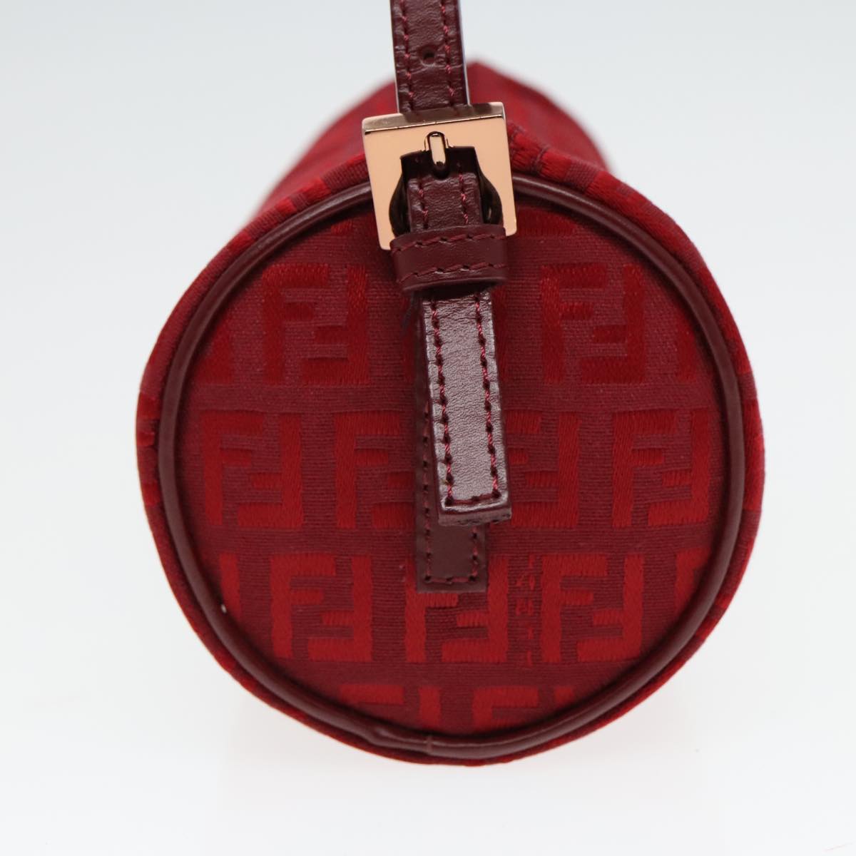 Fendi Baguette Red Canvas Clutch Bag