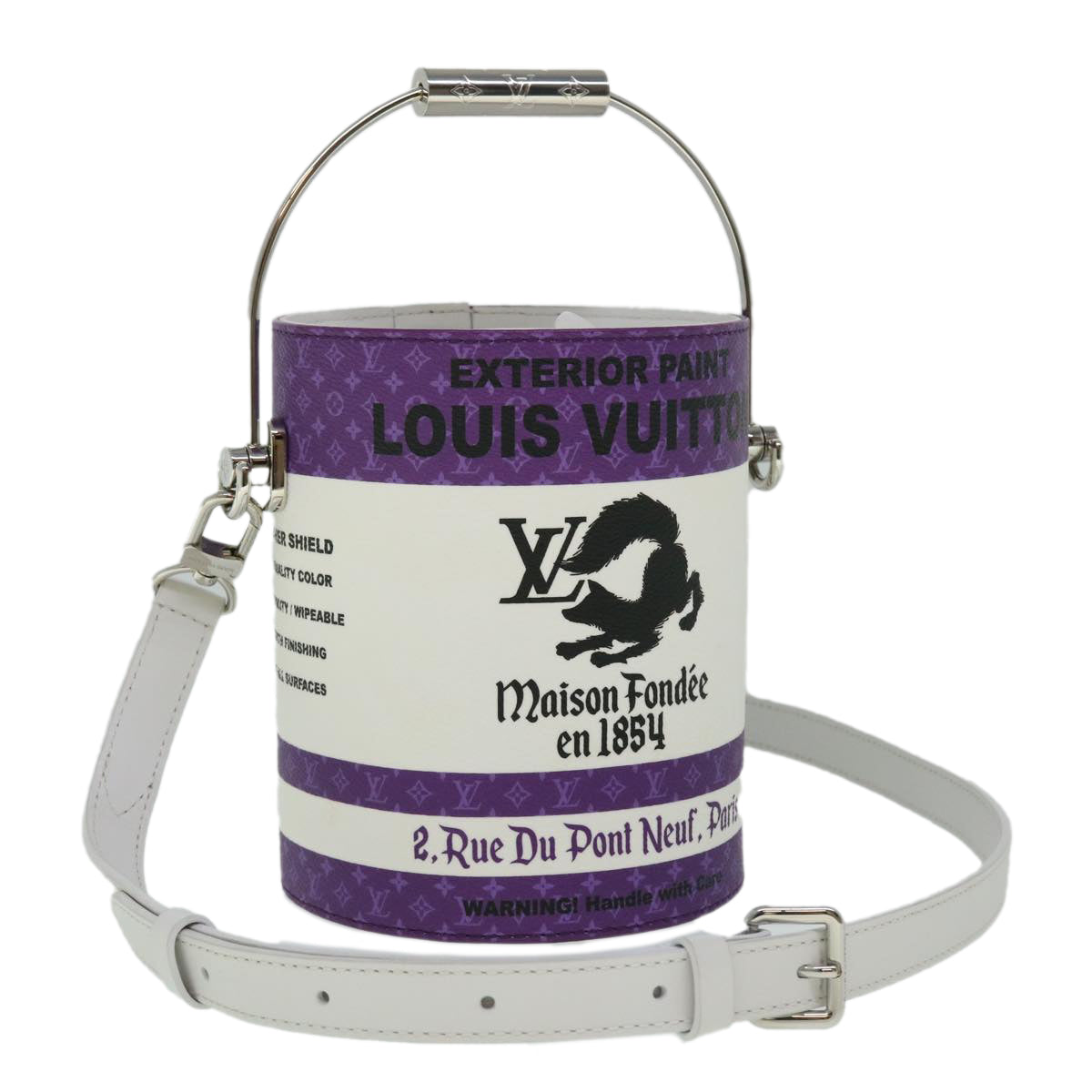 Louis Vuitton PAINT CAN Purple Leather Shoulder Bag