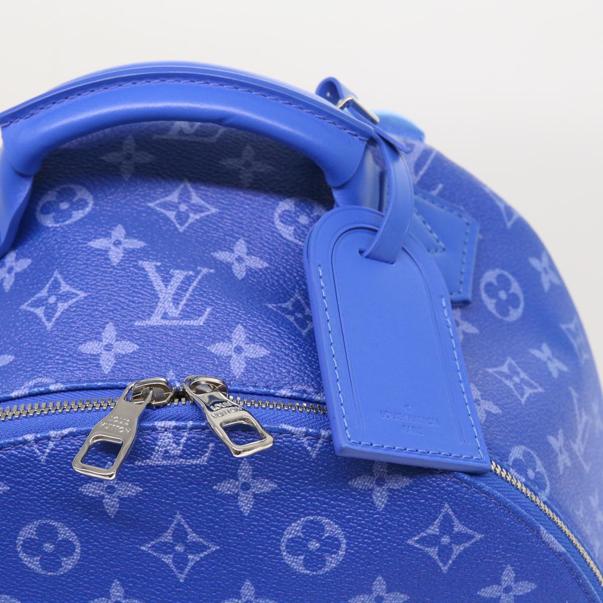 Louis Vuitton Blue Canvas Backpack Bag