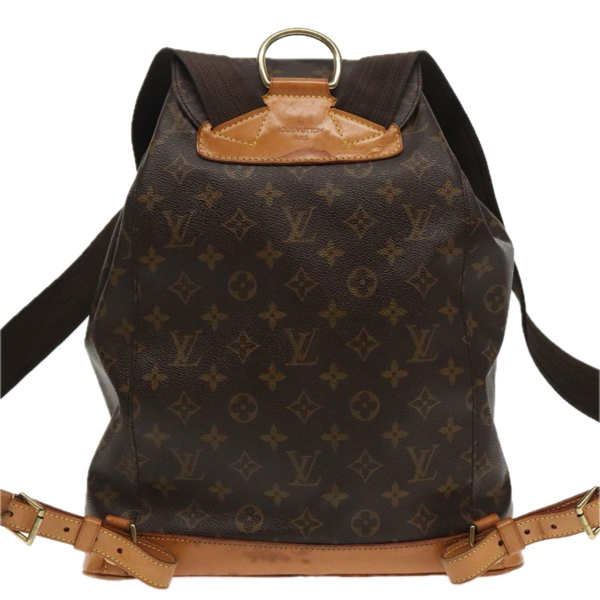 Louis Vuitton Montsouris GM Brown Canvas Backpack Bag