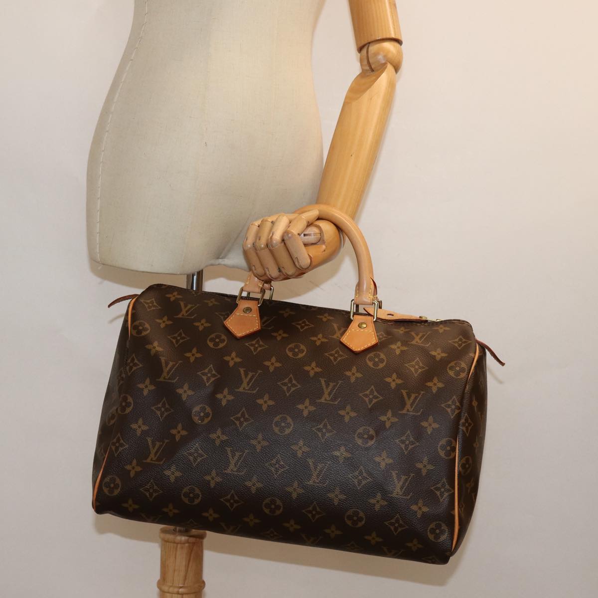 Louis Vuitton Speedy 35 Brown Canvas Hand Bag