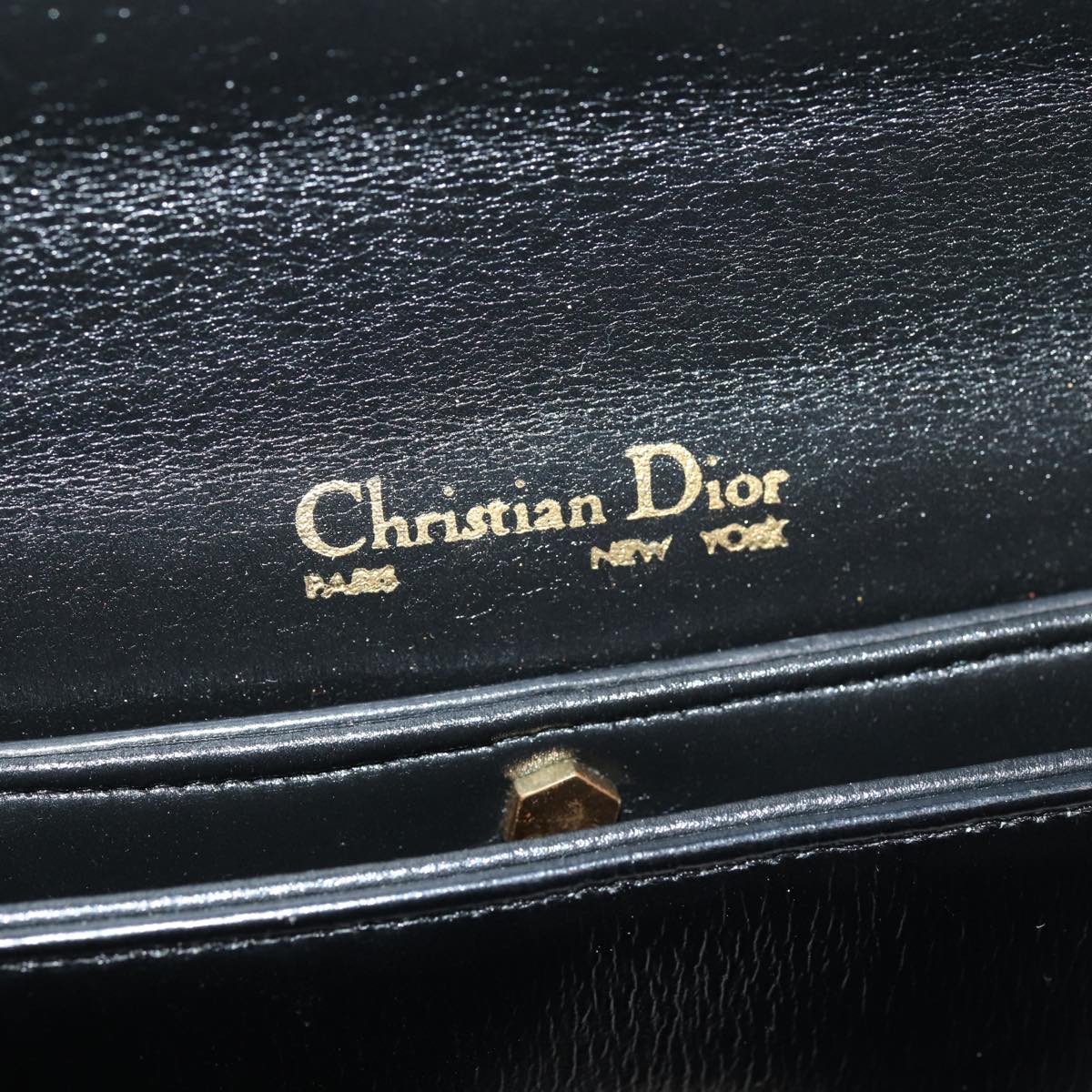 Dior Black Leather Shoulder Bag