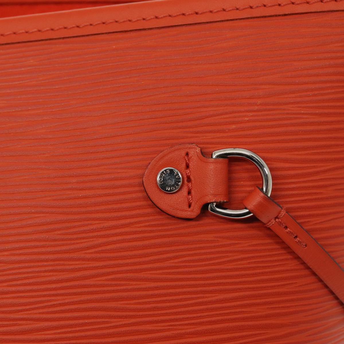 Louis Vuitton Neverfull Orange Leather Tote Bag