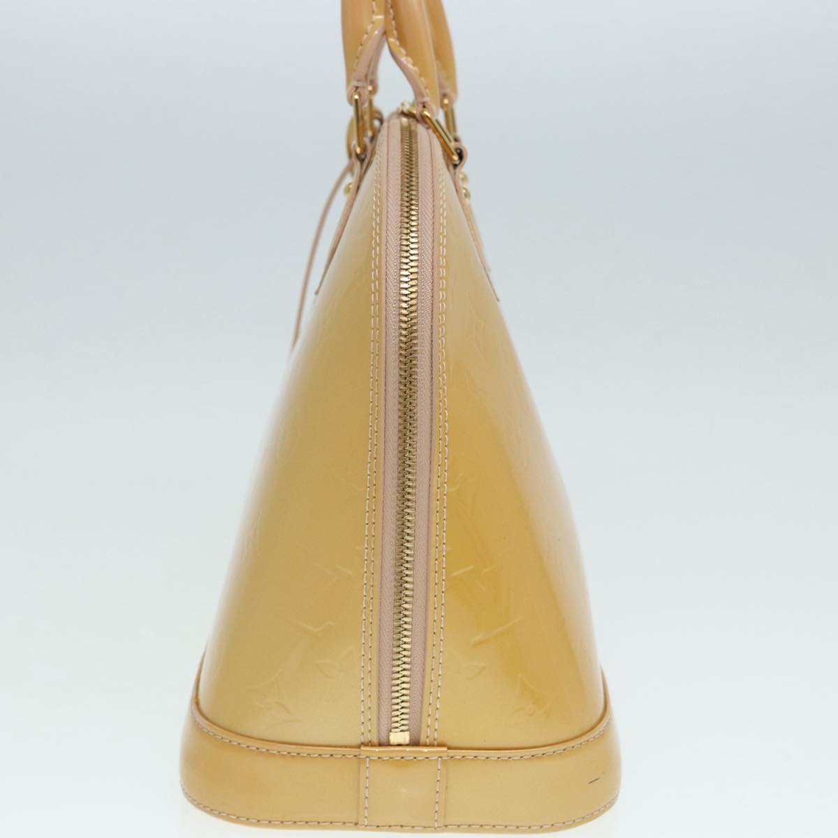 Louis Vuitton Alma Beige Patent Leather Hand Bag