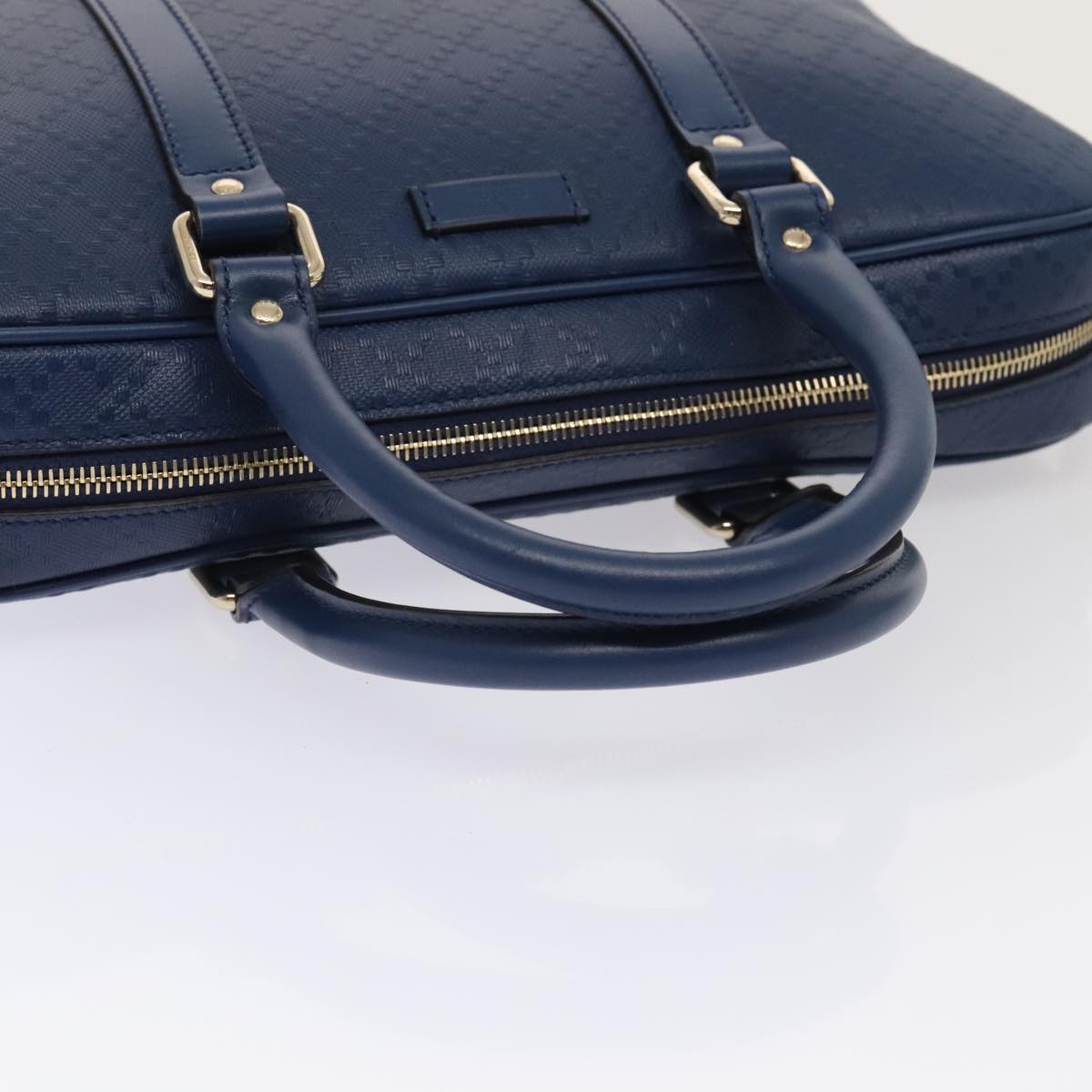 Gucci Diamante Navy Leather Briefcase Bag