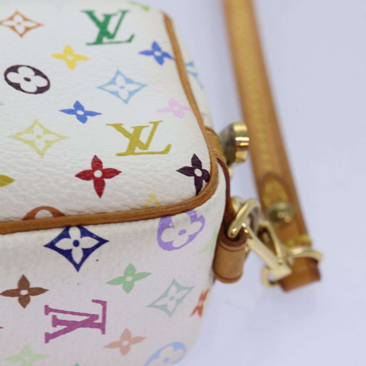 Louis Vuitton Wapiti White Canvas Clutch Bag