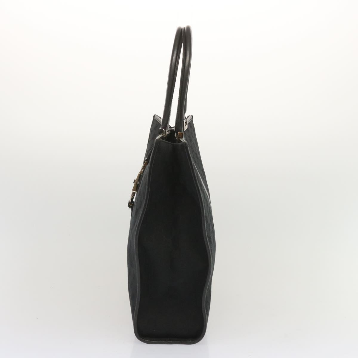 Gucci Jackie Black Canvas Hand Bag