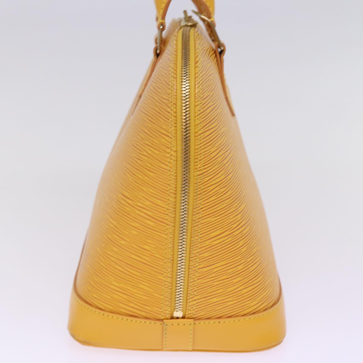 Louis Vuitton Alma Yellow Leather Hand Bag