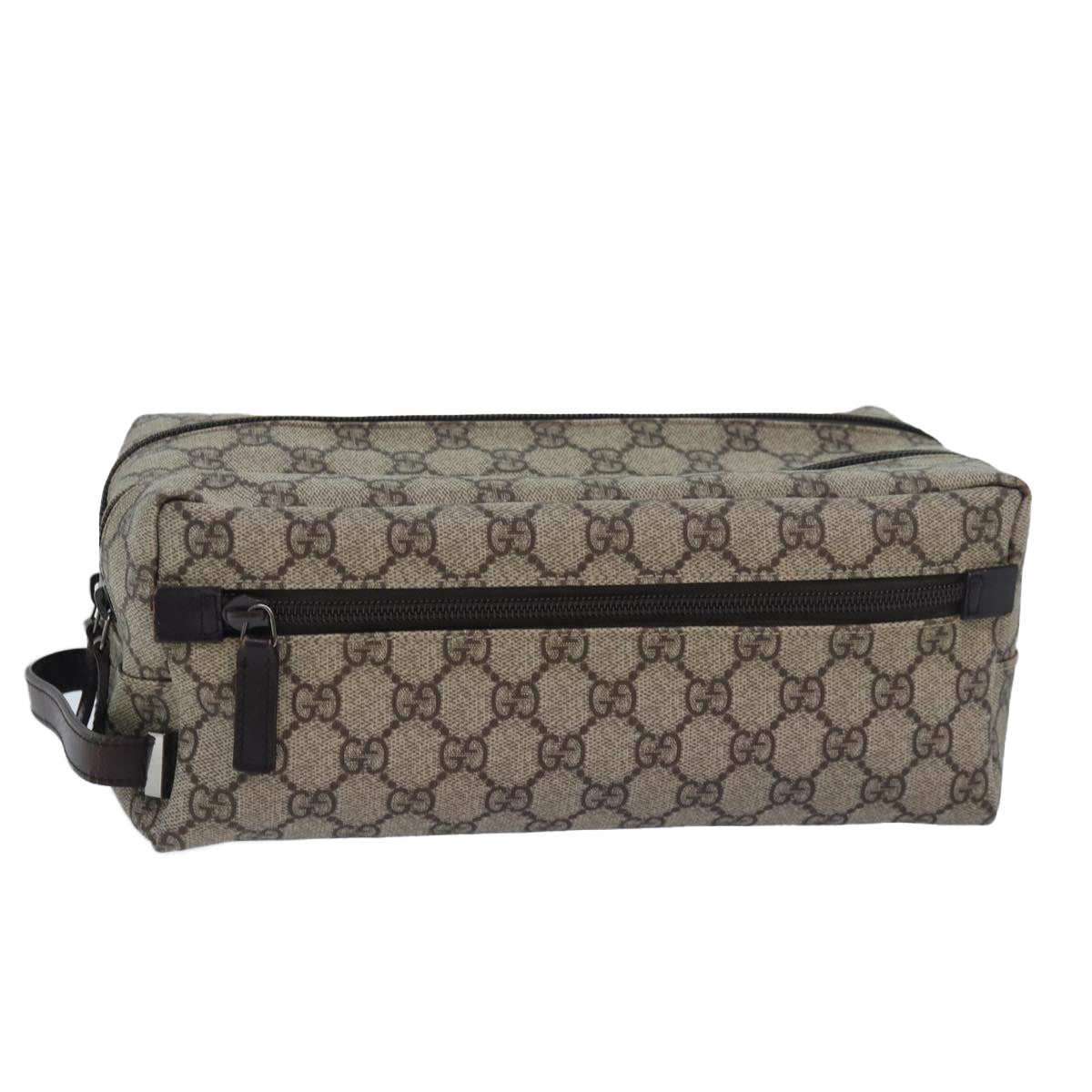 Gucci GG canvas Beige Leather Clutch Bag