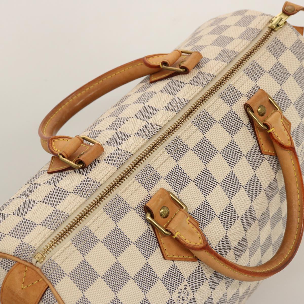 Louis Vuitton Speedy 30 White Canvas Hand Bag