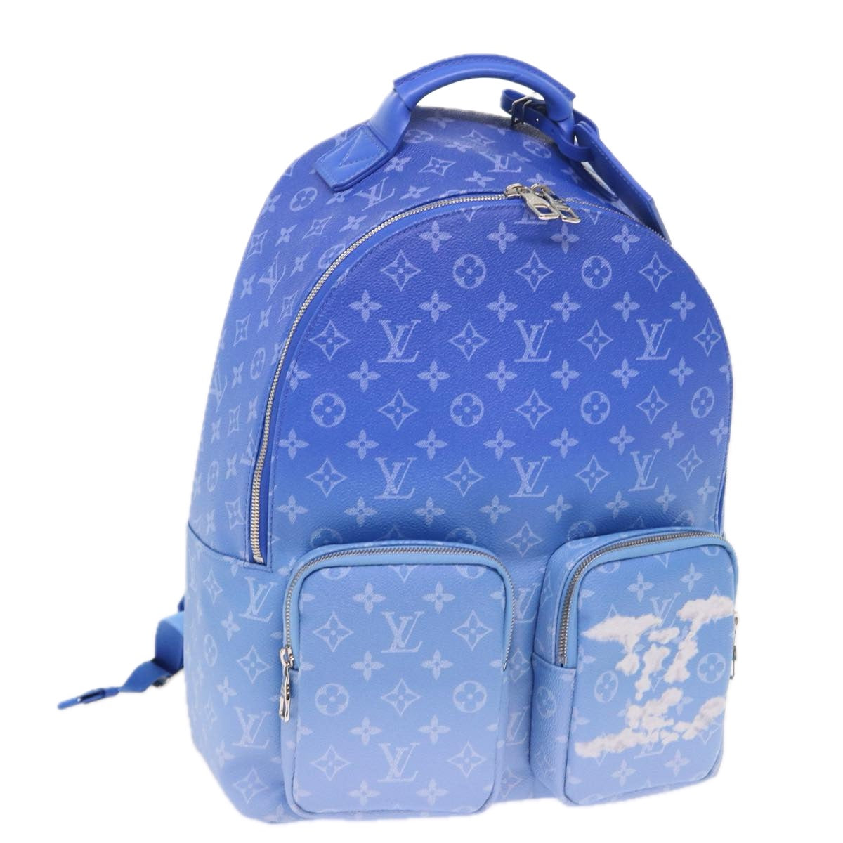 Louis Vuitton Blue Canvas Backpack Bag