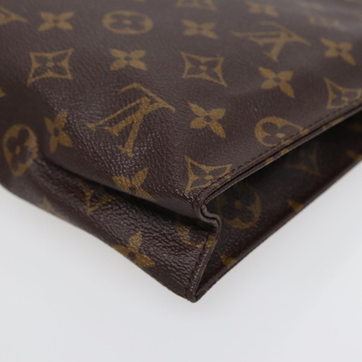 Louis Vuitton Poche Toilette Brown Canvas Clutch Bag