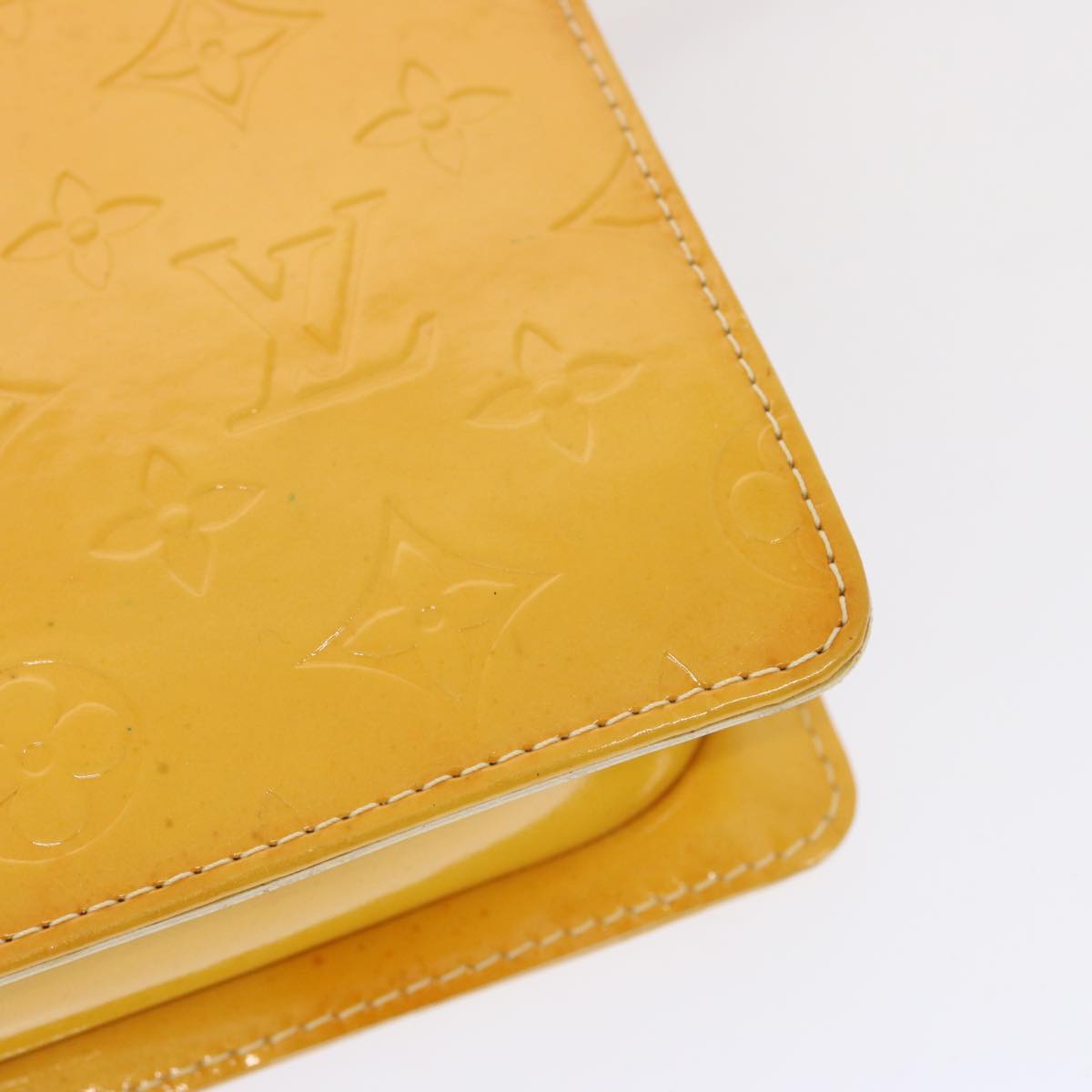 Louis Vuitton Mott Yellow Patent Leather Clutch Bag