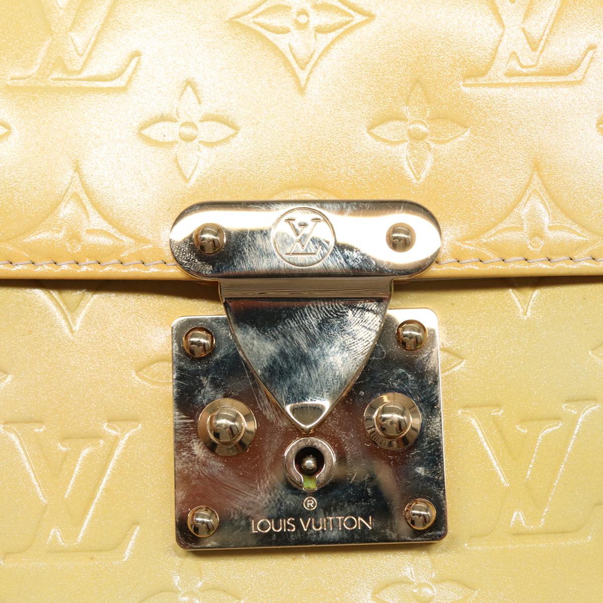 Louis Vuitton Spring Street Yellow Patent Leather Hand Bag