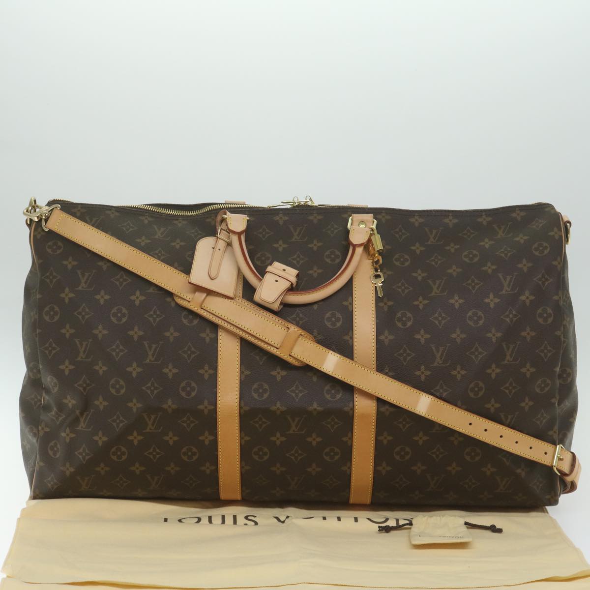 Louis Vuitton Keepall Bandoulière 60 Brown Canvas Shoulder Bag