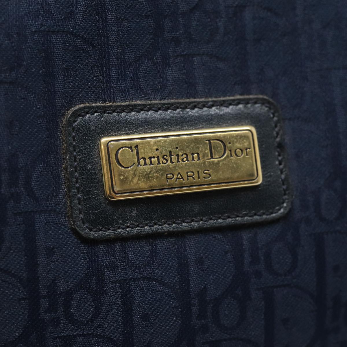 Dior Trotter Navy Canvas Clutch Bag