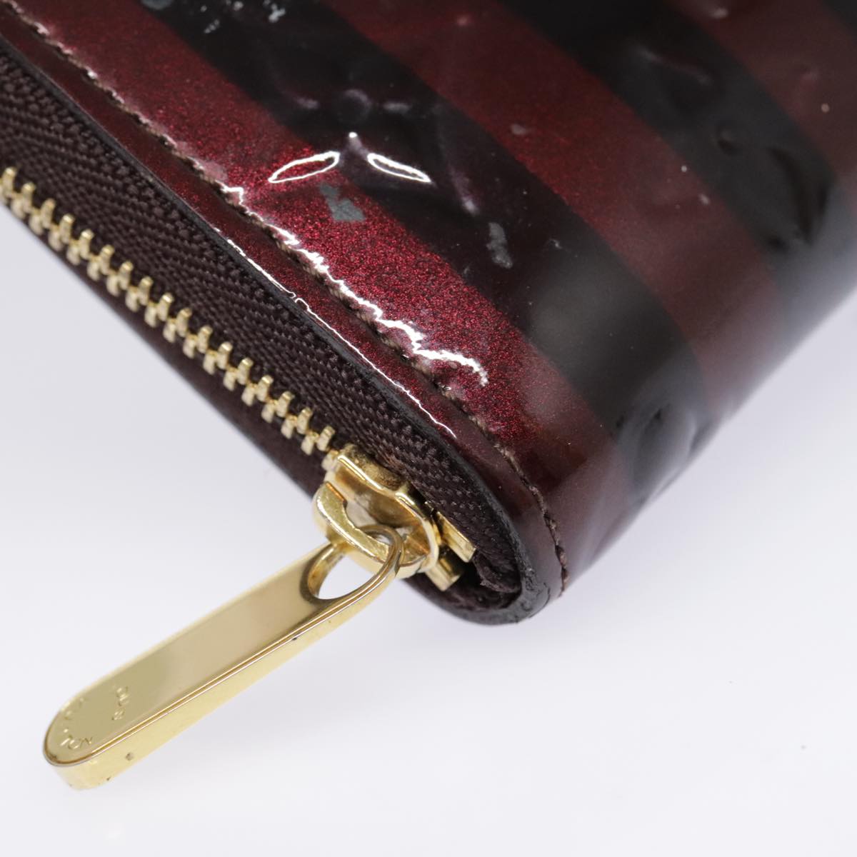 Louis Vuitton Zippy coin purse Burgundy Patent Leather Wallet Accessories