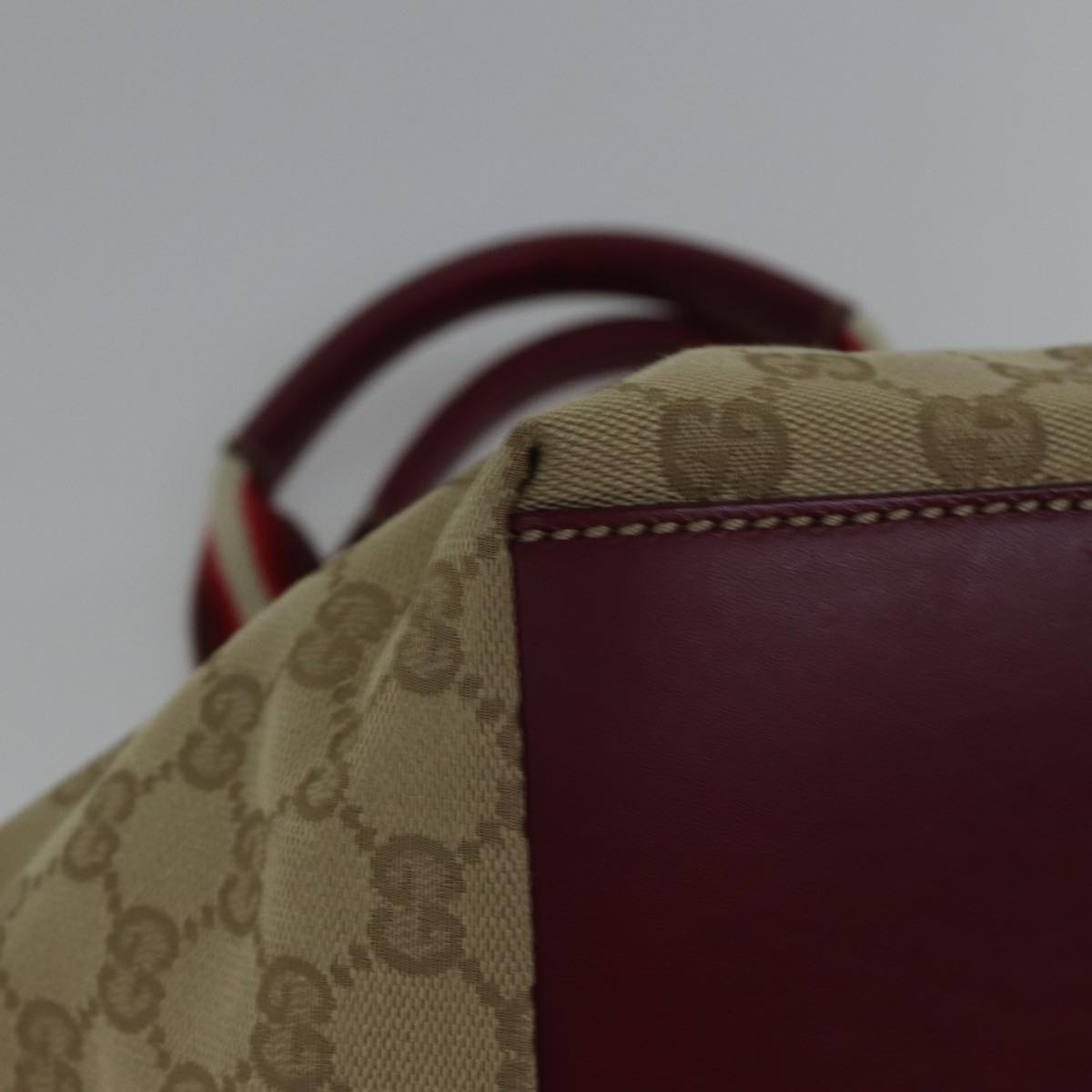 Gucci Sherry Beige Canvas Shoulder Bag