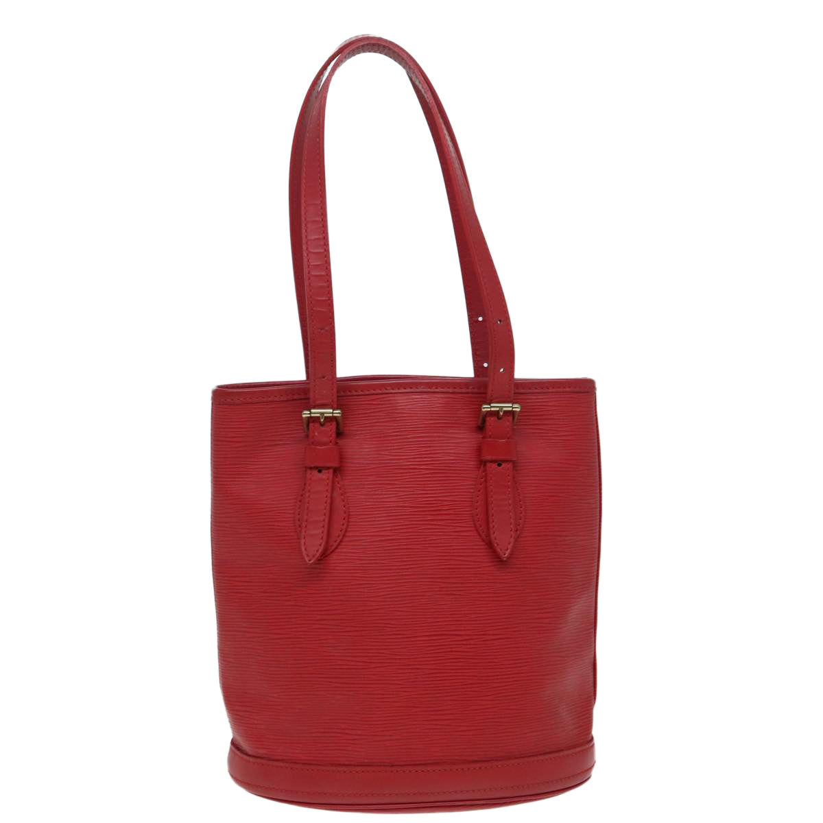 Louis Vuitton Bucket PM Red Leather Shoulder Bag