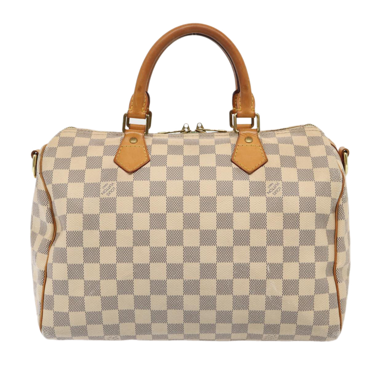 Louis Vuitton Speedy Bandoulière 30 White Canvas Hand Bag